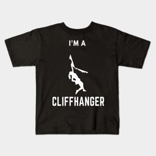 I'm a cliffhanger climbing design Kids T-Shirt